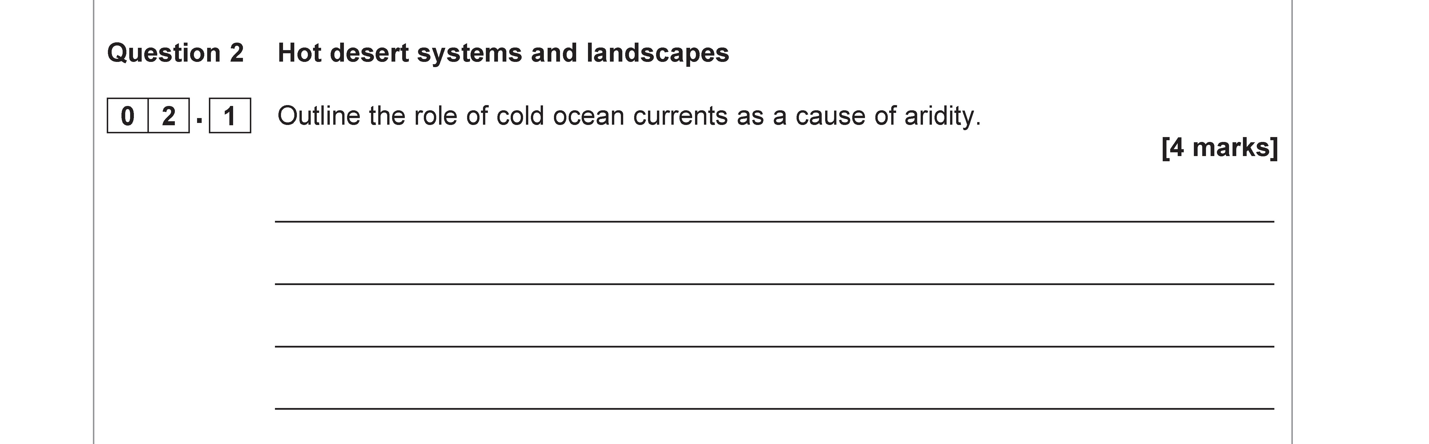 Outline-the-role-of-cold-ocean-currents-as-a-cause-of-aridity-AQA-A-Level Geography-Question 2-2020-Paper 1.png